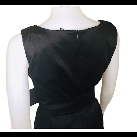 H&M Shift Sleeveless Dress With Scoop Neck & Waist Belt Detail Black Size 8 - Picture 6 of 10